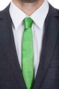 Businessman wearing green tie Royalty Free Stock Photo