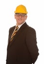 Businessman wearing hard hat Royalty Free Stock Photo