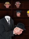 Businessman Wearing Many Hats, Sales