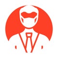 Businessman Wearing mask Vector Icon which can easily modify or edit Royalty Free Stock Photo