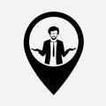 Businessman web pointer icon