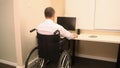 Businessman with wheelchair