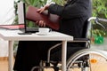 Businessman in wheelchair