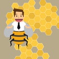 Businessman worker bee