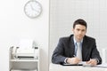 Businessman working at desk