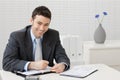 Businessman working at desk Royalty Free Stock Photo