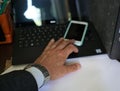 Businessman working desk Royalty Free Stock Photo