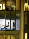 Businessman Working Late Night In Office Royalty Free Stock Photo