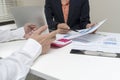 Businessman working at work table,home office desk background Royalty Free Stock Photo