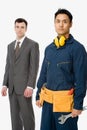 Businessman and workman Royalty Free Stock Photo