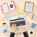 Businessman Workplace Desk Royalty Free Stock Photo