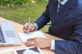 Businessman write success,Success concept write down Royalty Free Stock Photo