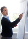 Businessman write on whiteboard Royalty Free Stock Photo