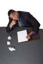 Businessman - writers block Royalty Free Stock Photo