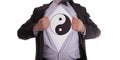 Businessman with yin and yang t-shirt