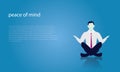 Businessman in Yoga Position. Calm Relax In Business Royalty Free Stock Photo