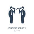 businessmen business communication techniques icon in trendy design style. businessmen business communication techniques icon