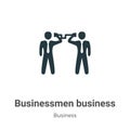 Businessmen business communication techniques vector icon on white background. Flat vector businessmen business communication