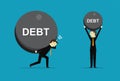 Businessmen and business debt