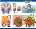 Businessmen cartoon concepts set