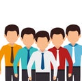 businessmen characters avatar isolated