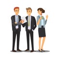 Businesss and office concept -businessmen consulting ,Vector illustration cartoon character