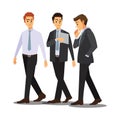 Businesss and office concept -businessmen consulting ,Vector illustration cartoon character