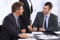 Businessmen discussing contract Royalty Free Stock Photo