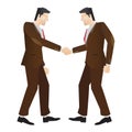 businessmen doing handshake. Vector illustration decorative design