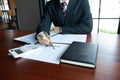 Businessmen, financial, work, accounting, investment advisors Consulting work Work in the office.