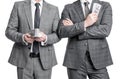 businessmen hold money dollar cash. cropped photo of businessmen hold money cash.