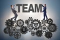 The businessmen holding word team in teamwork concept Royalty Free Stock Photo