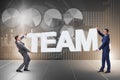 The businessmen holding word team in teamwork concept Royalty Free Stock Photo