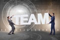 The businessmen holding word team in teamwork concept Royalty Free Stock Photo