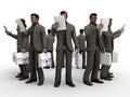 Businessmen illustration - circular array Royalty Free Stock Photo