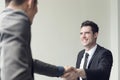 Businessmen making handshake agreement. concept partner to business Royalty Free Stock Photo