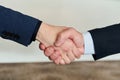 Businessmen making handshake with partner, greeting, dealing, merger and acquisition, business joint venture concept Royalty Free Stock Photo