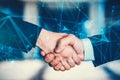 Businessmen making handshake with partner, greeting, dealing, merger and acquisition, business joint venture concept Royalty Free Stock Photo