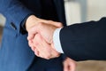 Businessmen making handshake with partner, greeting, dealing, merger and acquisition, business joint venture concept Royalty Free Stock Photo