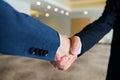 Businessmen making handshake with partner, greeting, dealing, merger and acquisition, business joint venture concept Royalty Free Stock Photo