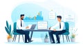 Businessmen Planning Spreadsheet Data Analysis and Statistics Report AI Generated Royalty Free Stock Photo