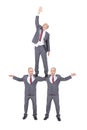 Businessmen pyramid