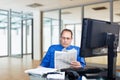 Businessmen reading the newspaper