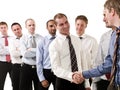 Businessmen shaking hands Royalty Free Stock Photo