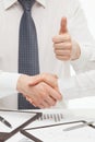 Businessmen shaking hands each other Royalty Free Stock Photo