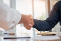 Businessmen shaking hands during a meeting. Handshake deal business corporate Royalty Free Stock Photo