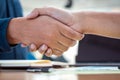 Businessmen shaking hands during a meeting. Handshake deal business corporate Royalty Free Stock Photo
