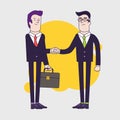 Businessmen shaking hands. Two businessmen have business agreement