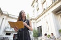 Businesswoman with folder.