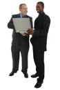 Businessmen Standing with Laptop Computer Royalty Free Stock Photo